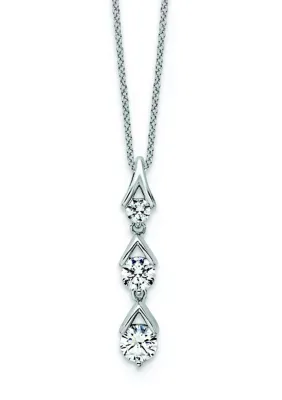 Lab Created 1 ct. t.w. Lab Grown Diamond VS+ F+ Pendant Necklace in 14K White Gold, 18 In by Belk & Co
