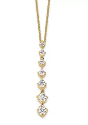 Lab Created 1 ct. t.w. Lab Grown Diamond VS+ F+ Pendant Necklace in 14K Yellow Gold, 18 In by Belk & Co