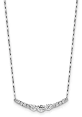Lab Created 3/4 ct. t.w. Lab Grown Diamond VS/SI+ G+ Fashion Bar Necklace in 14K White Gold, 18 In