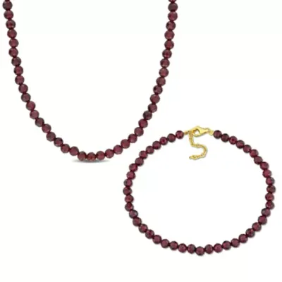 2-PC Set of Colorful Gemstone Bead Bracelet & Necklace by Belk & Co