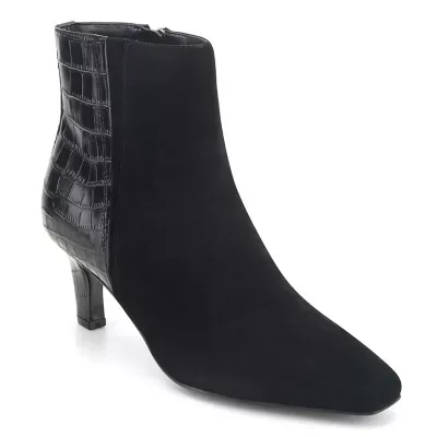 Lillian eFlex Square Toe Heeled Dress Booties by Easy Spirit