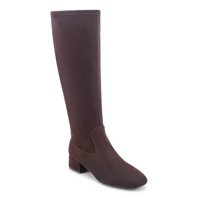 Danilyn Wide Calf High Shaft Block Heel Dress Boots by Easy Spirit