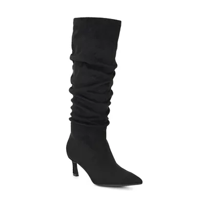 Riyaa Wide Calf Pointed Toe Tall Shaft Slouch Dress Boots by Nine West