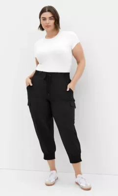 Lea Crop Jogger Pant by City Chic