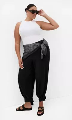 Billie Hem Tie Pant by City Chic