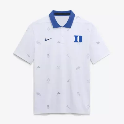 Duke Blue Devils NCAA Nike Duke Devils Vapor Pattern Dri-FIT Polo by Nike