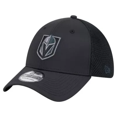 NHL Vegas Golden Knights Blackout 39THIRTY Stretch Hat by New Era