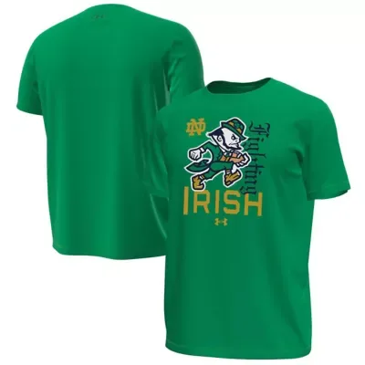 NCAA Under Armour #1 Kelly Notre Dame Fighting Irish Irish Wear Tech Stretch T-Shirt by Under Armour