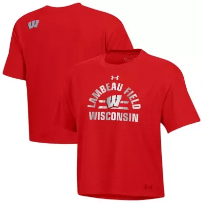 NCAA Wisconsin Badgers 2026 Lambeau Field Collection Boxy Tri-Blend T-Shirt by Under Armour