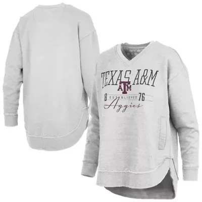 NCAA Texas A&M Aggies Marcus East Hall Poncho V-Neck Sweatshirt by Pressbox