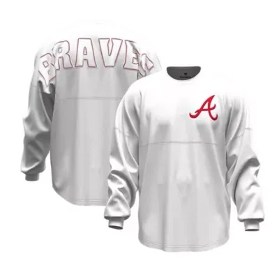 MLB Atlanta Braves Baseball Stitch Long Sleeve T-Shirt by Fanatics