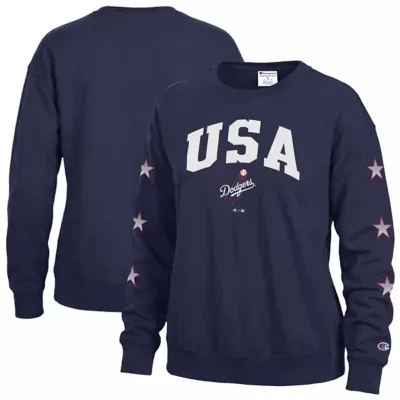 MLB Los Angeles Dodgers Americana Fleece Crewneck Sweatshirt by Champion