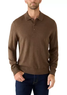 Long Sleeve Sweater Polo by Crown & Ivy