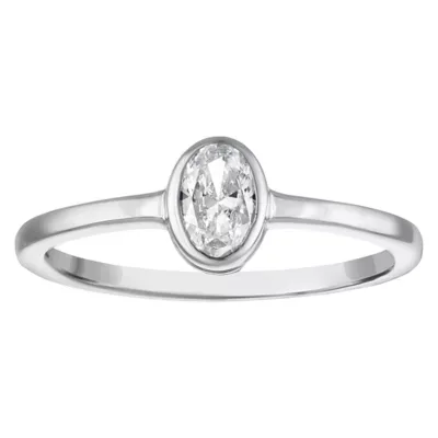Jordan Blue NYC Lab Created Sterling Silver.5 Cttw Lab Diamond Ring