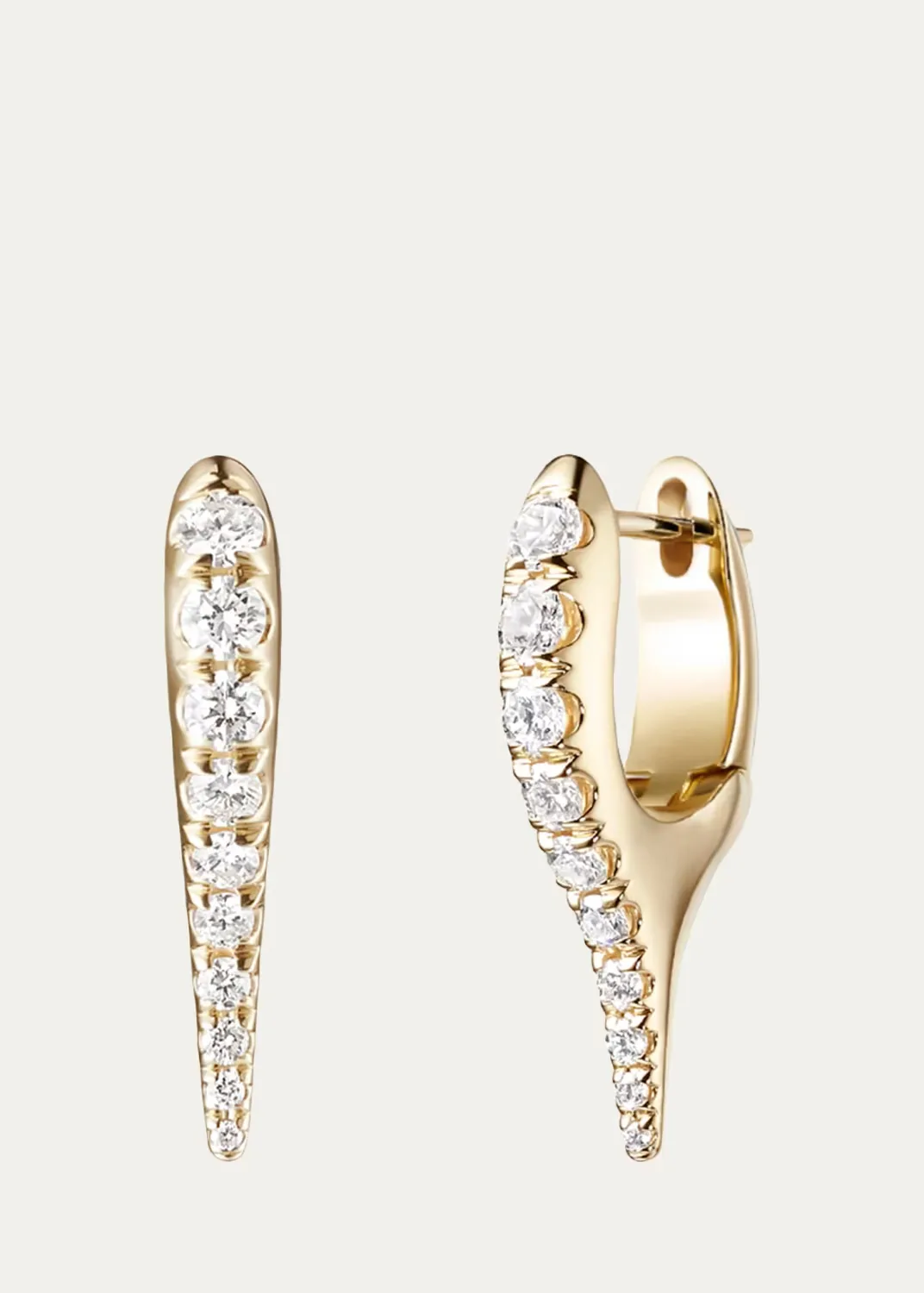 18K Lola Needle Earrings with Diamonds