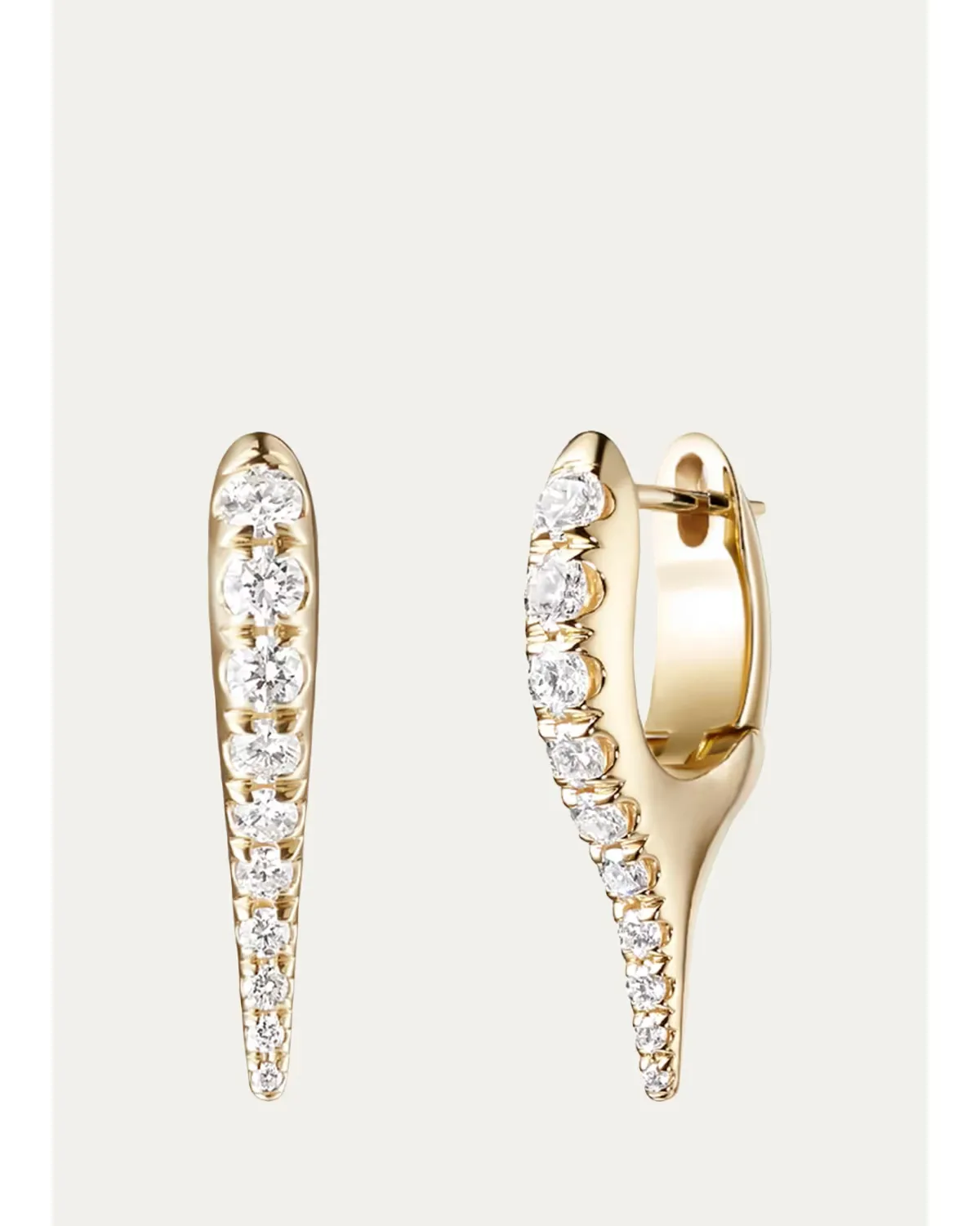 18K Lola Needle Earrings with Diamonds by Melissa Kaye