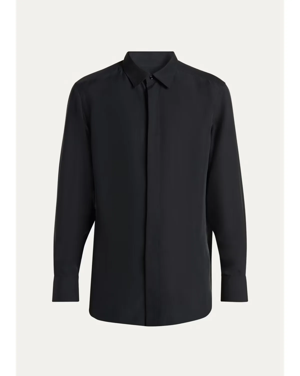 Cupro Twill Concealed-Placket Sport Shirt by Tom Ford