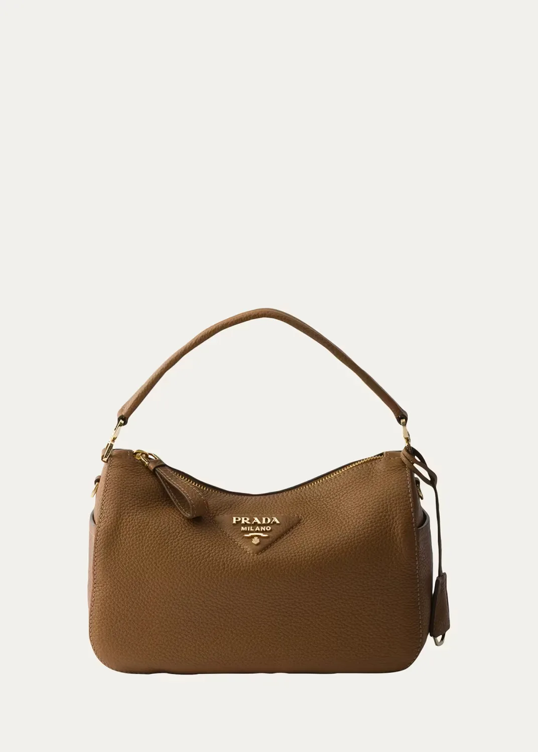 Small Grain Leather Top-Handle Bag by Prada