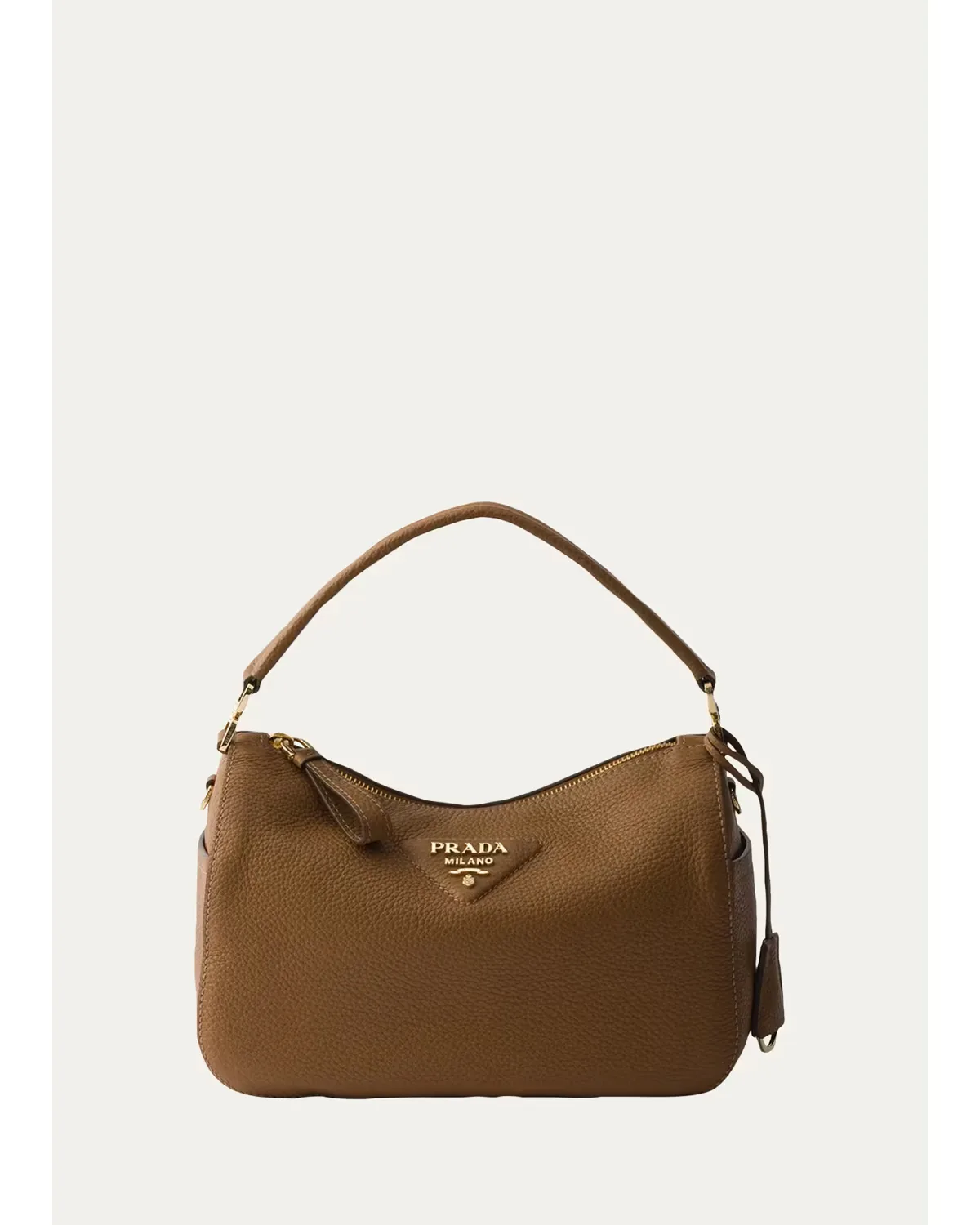Small Grain Leather Top-Handle Bag by Prada