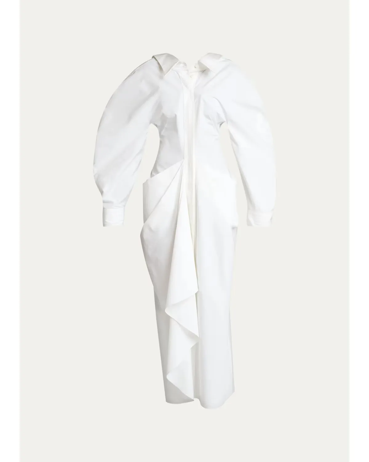 Slashed Draped Cotton Poplin Maxi Shirtdress by GIVENCHY