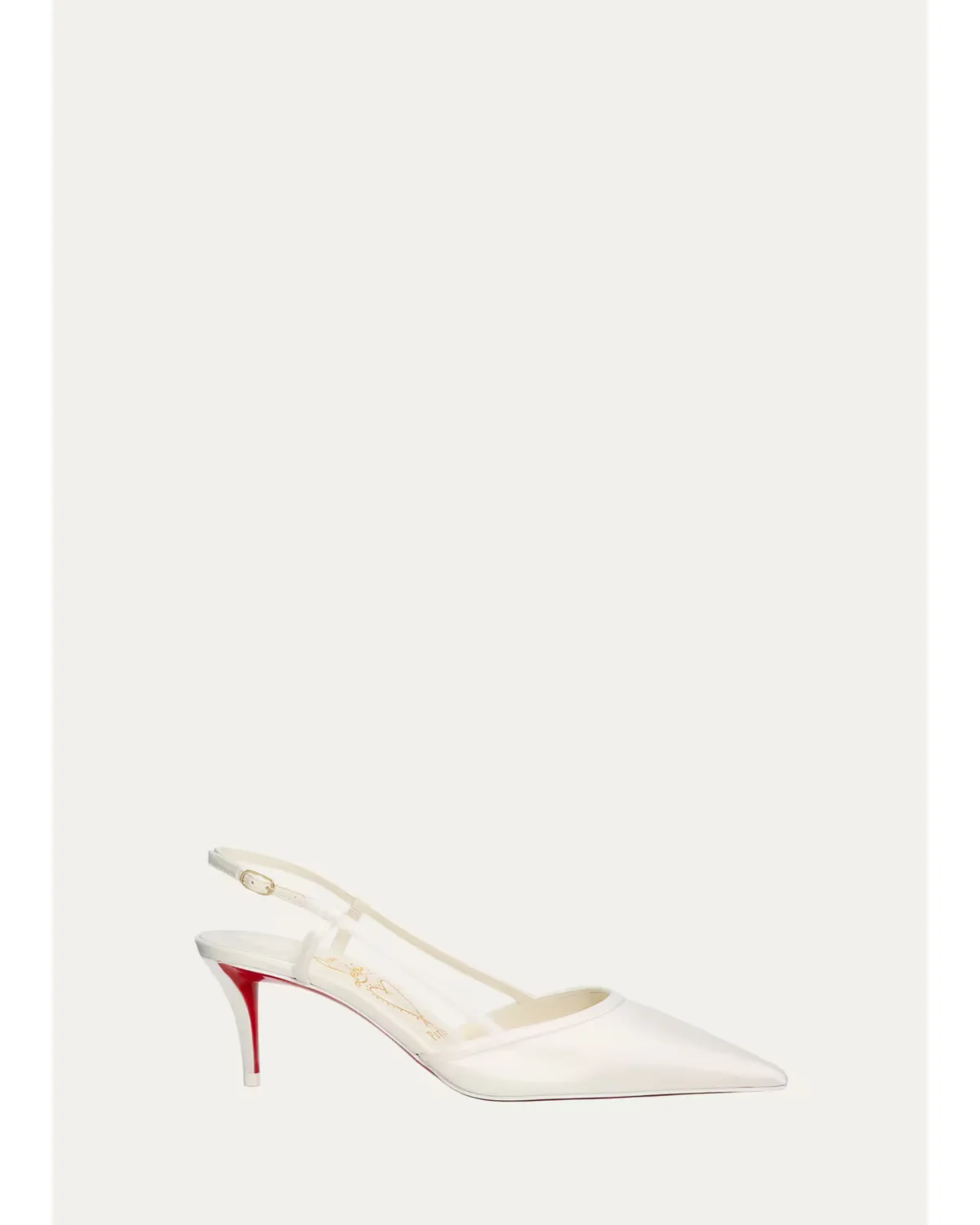 60mm Miss Z Satin Slingback Pumps by Christian Louboutin