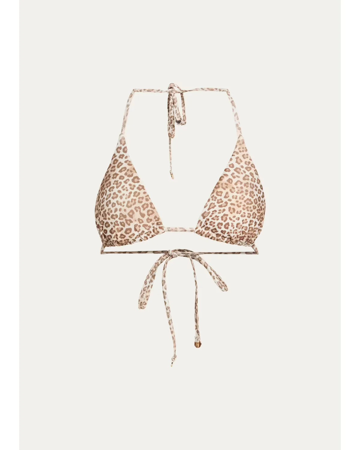 Nikoleta Leopard Triangle Bikini Top by Ramy Brook
