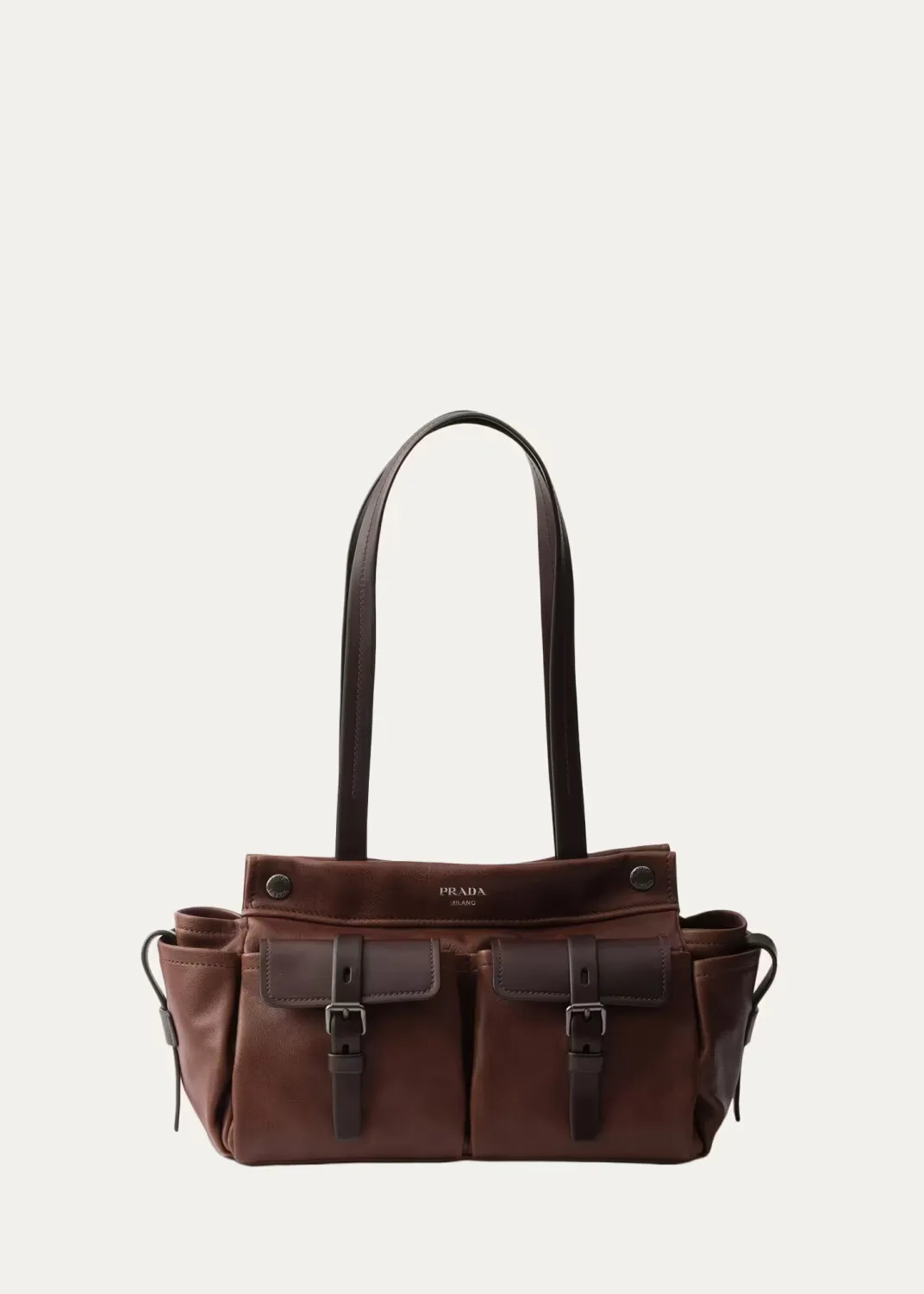 Route Medium Buffalo Leather Shoulder Bag by Prada