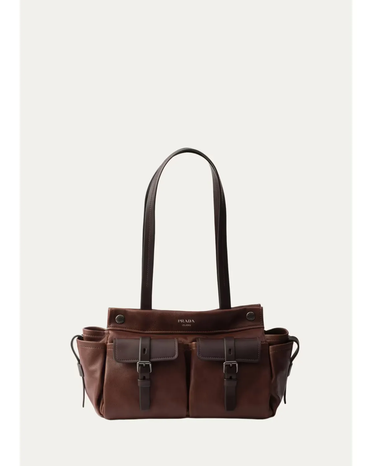 Route Medium Buffalo Leather Shoulder Bag by Prada