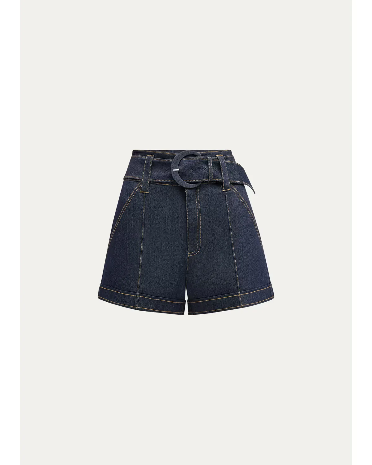 Aldi Belted Denim Shorts by Cinq  Sept