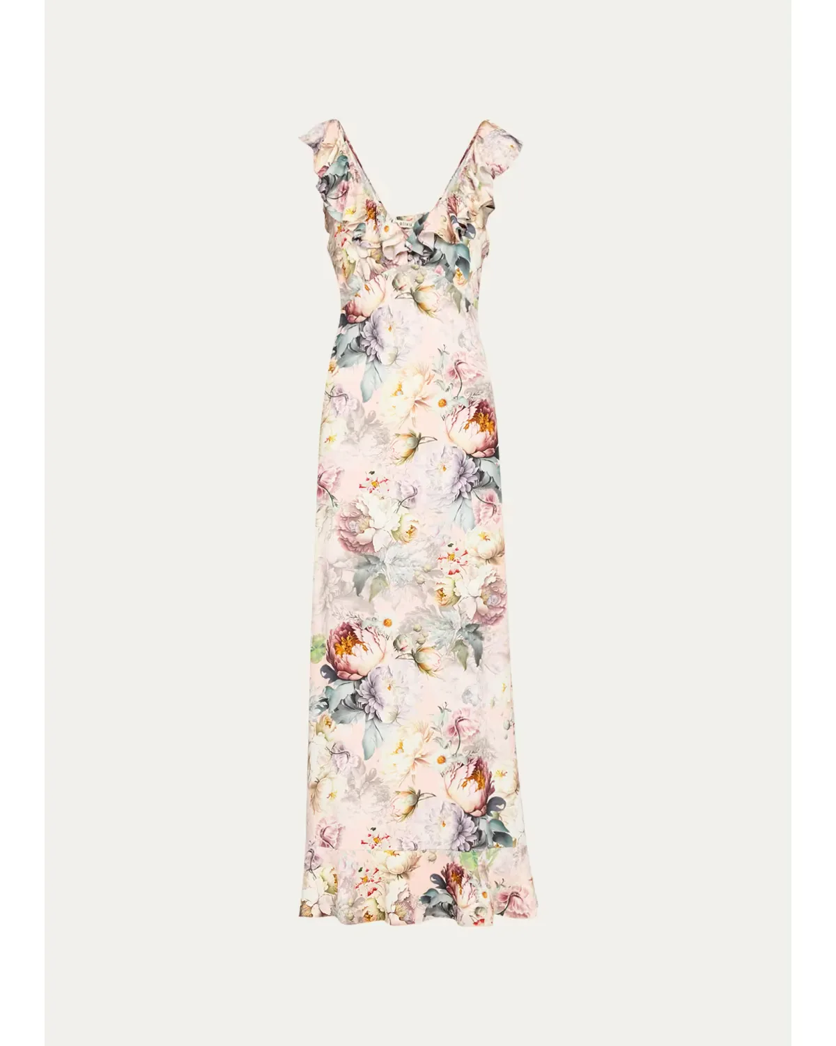 Gemma Ruffle-Trim Floral Maxi Dress by Alice + Olivia