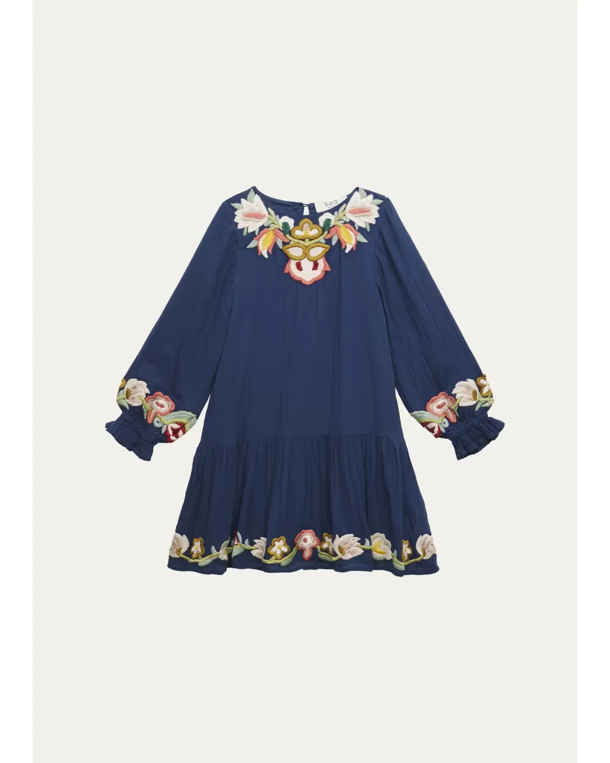 Wilhelmina Embroidered Cotton Dress by Sea