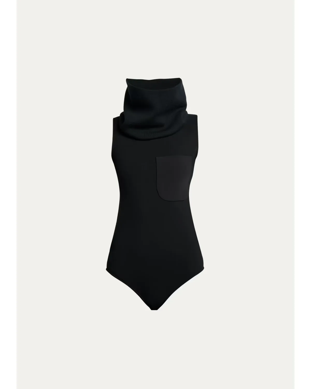 Turtleneck Sleeveless Cutout Bodysuit by Courreges