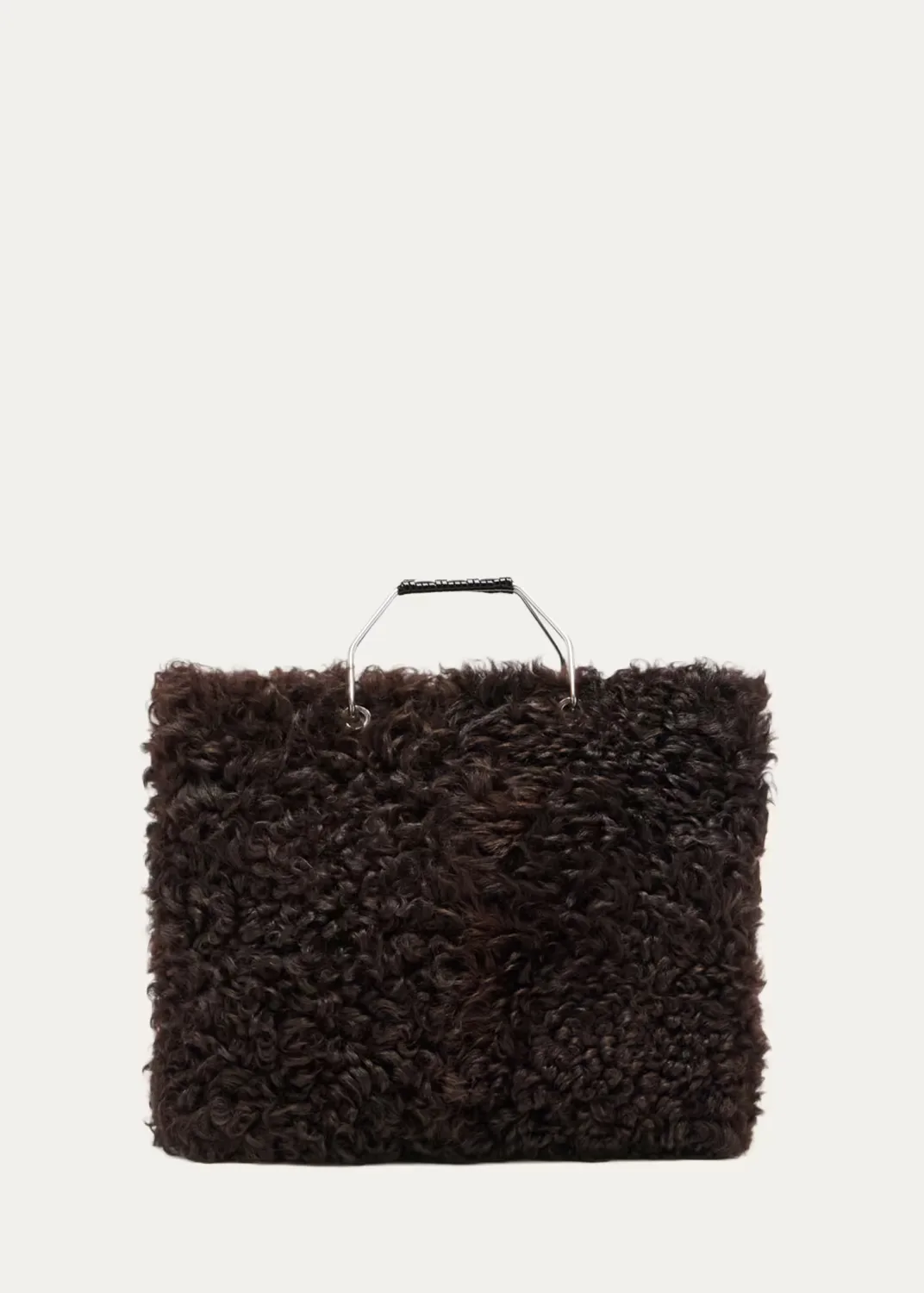 Big Shearling Shopper Top-Handle Bag by Plan C