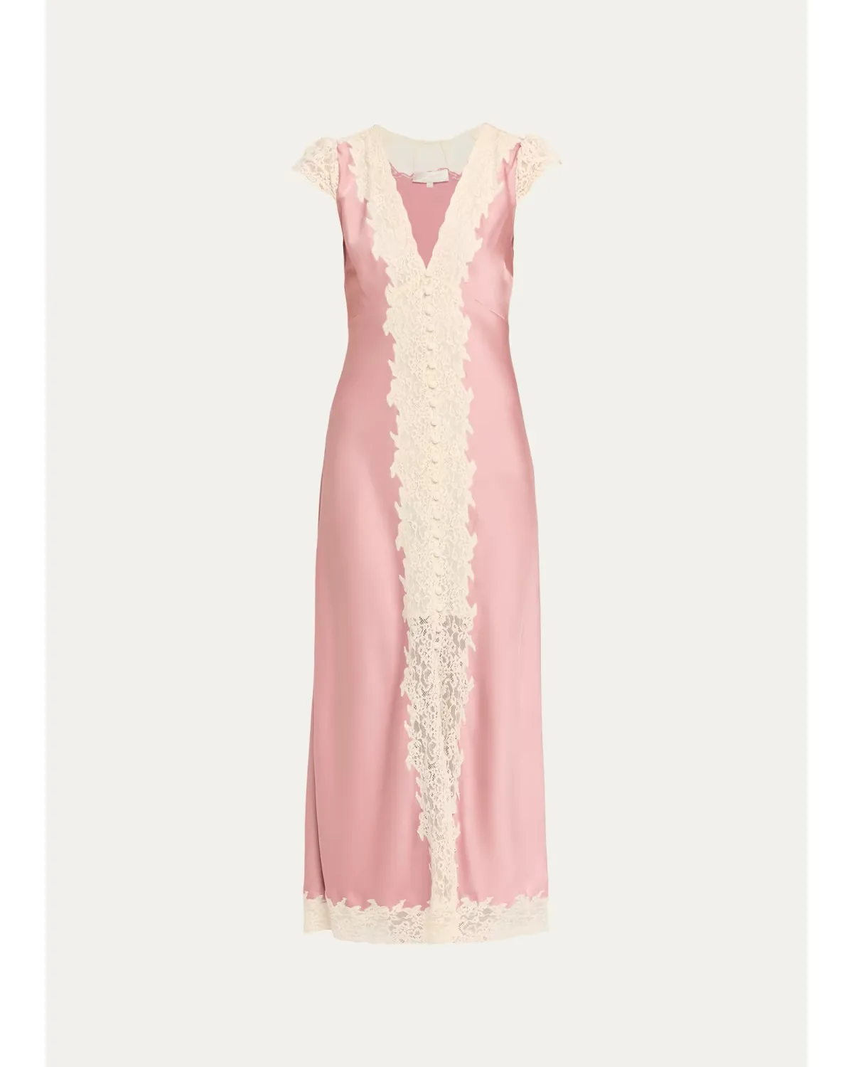 Para Laced Crepe Maxi Dress by LoveShackFancy