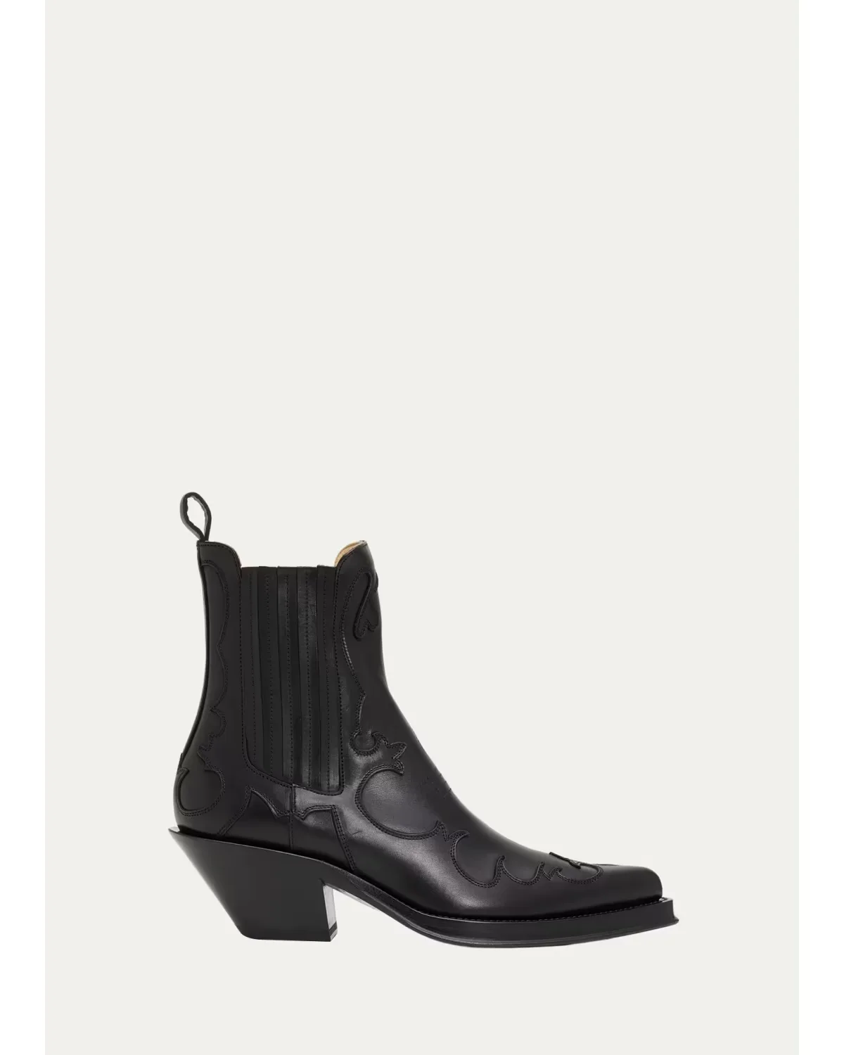 50mm Cassidy Leather Cowboy Ankle Boots