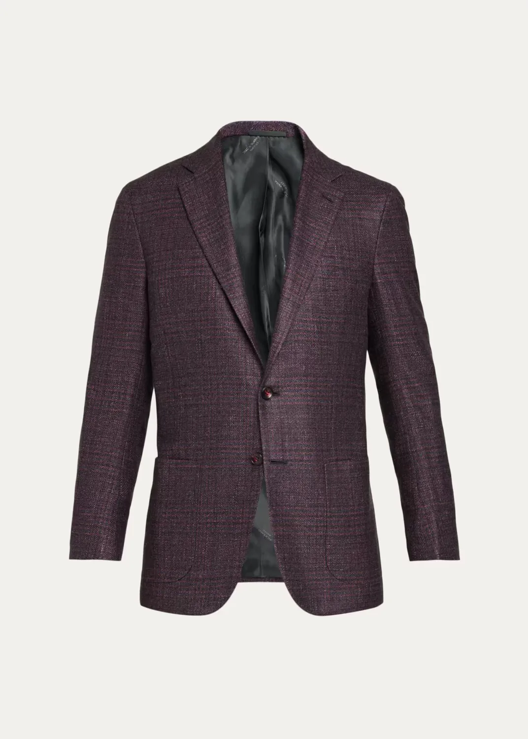 Plaid Single-Breasted Sport Coat