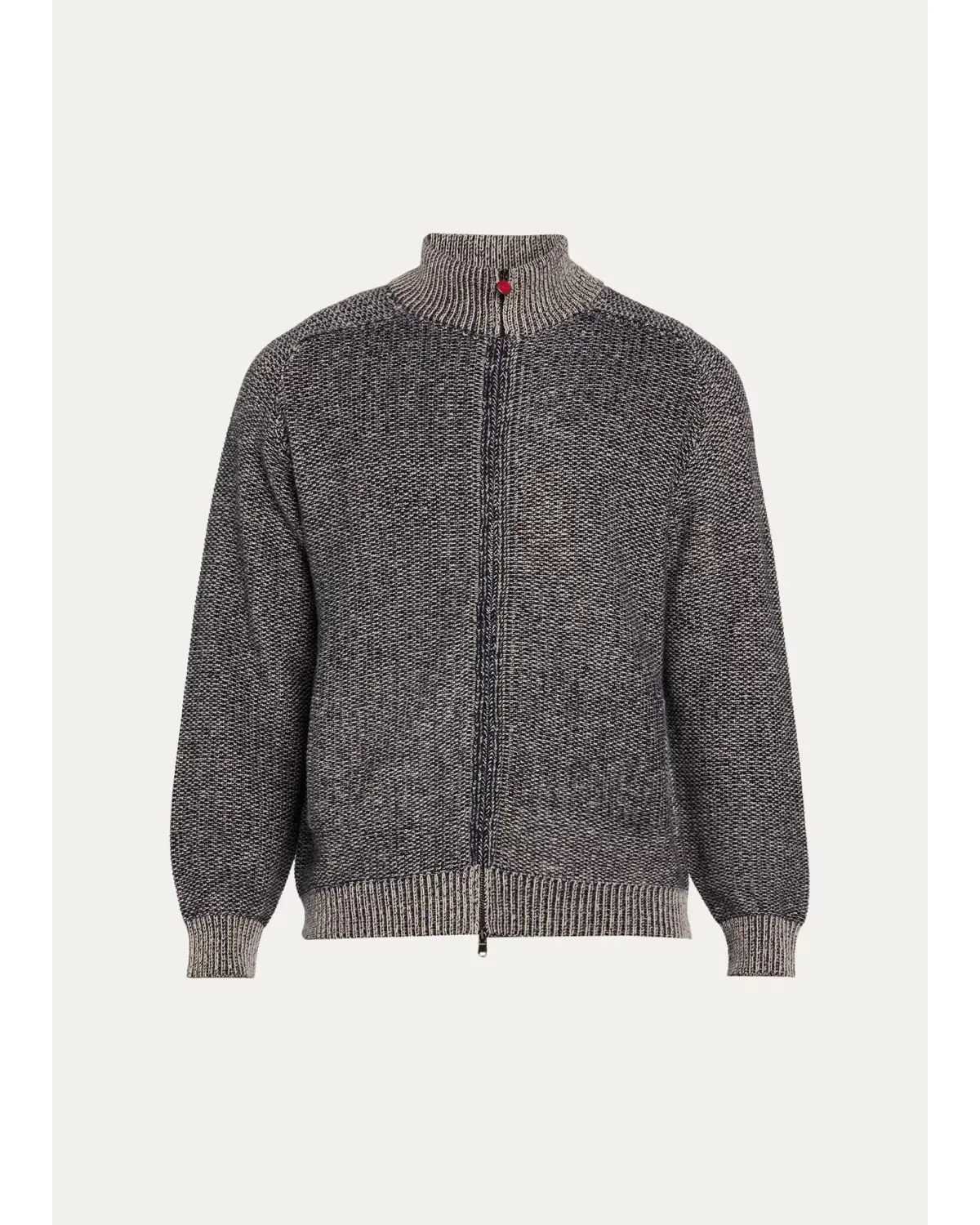 Wool and Cashmere Mouline Full-Zip Cardigan by Kiton