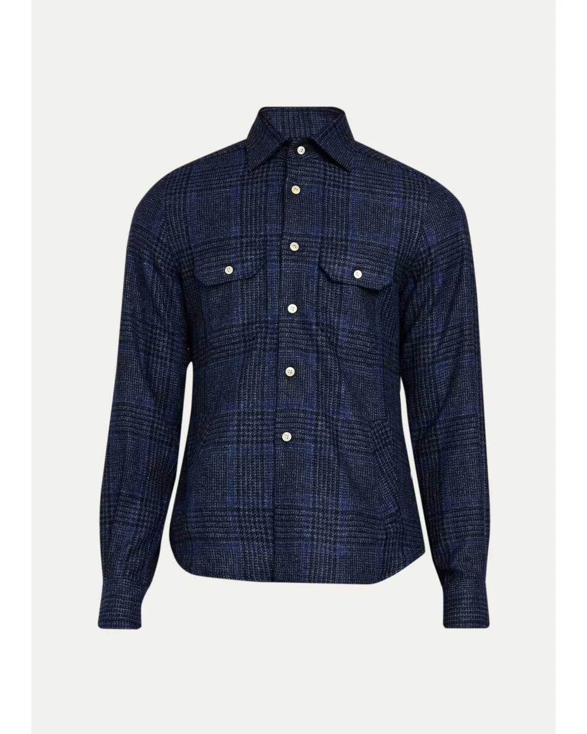 Cashmere Plaid Overshirt by Kiton