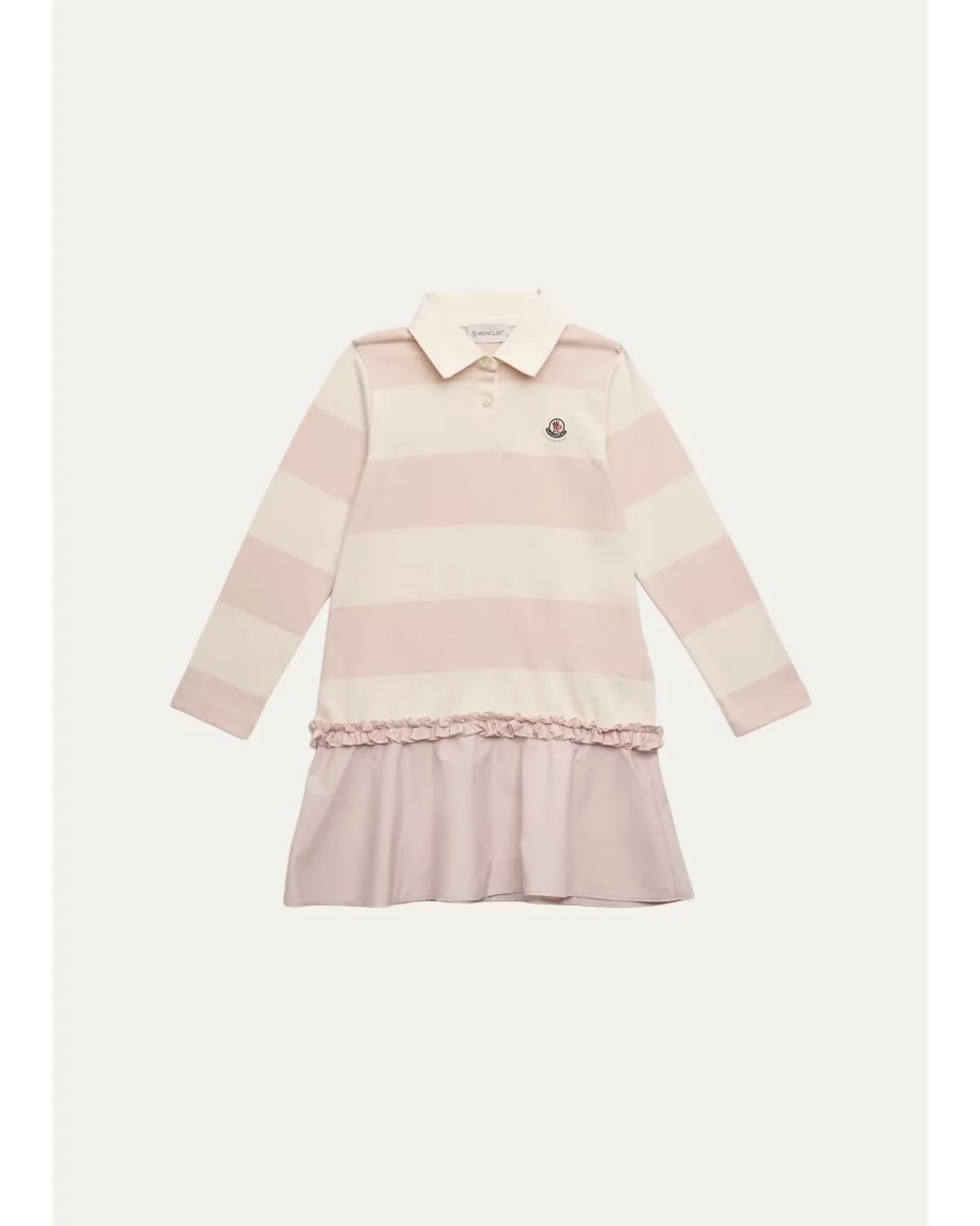 Striped Jersey Polo Shirt Dress by Moncler