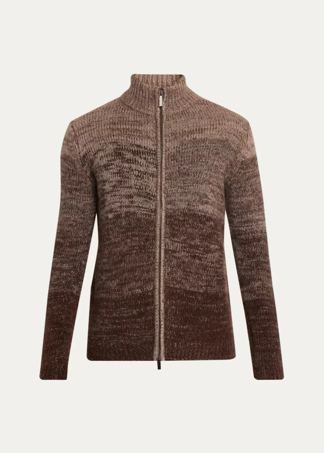 Tonal Ombré Cashmere-Silk Cardigan