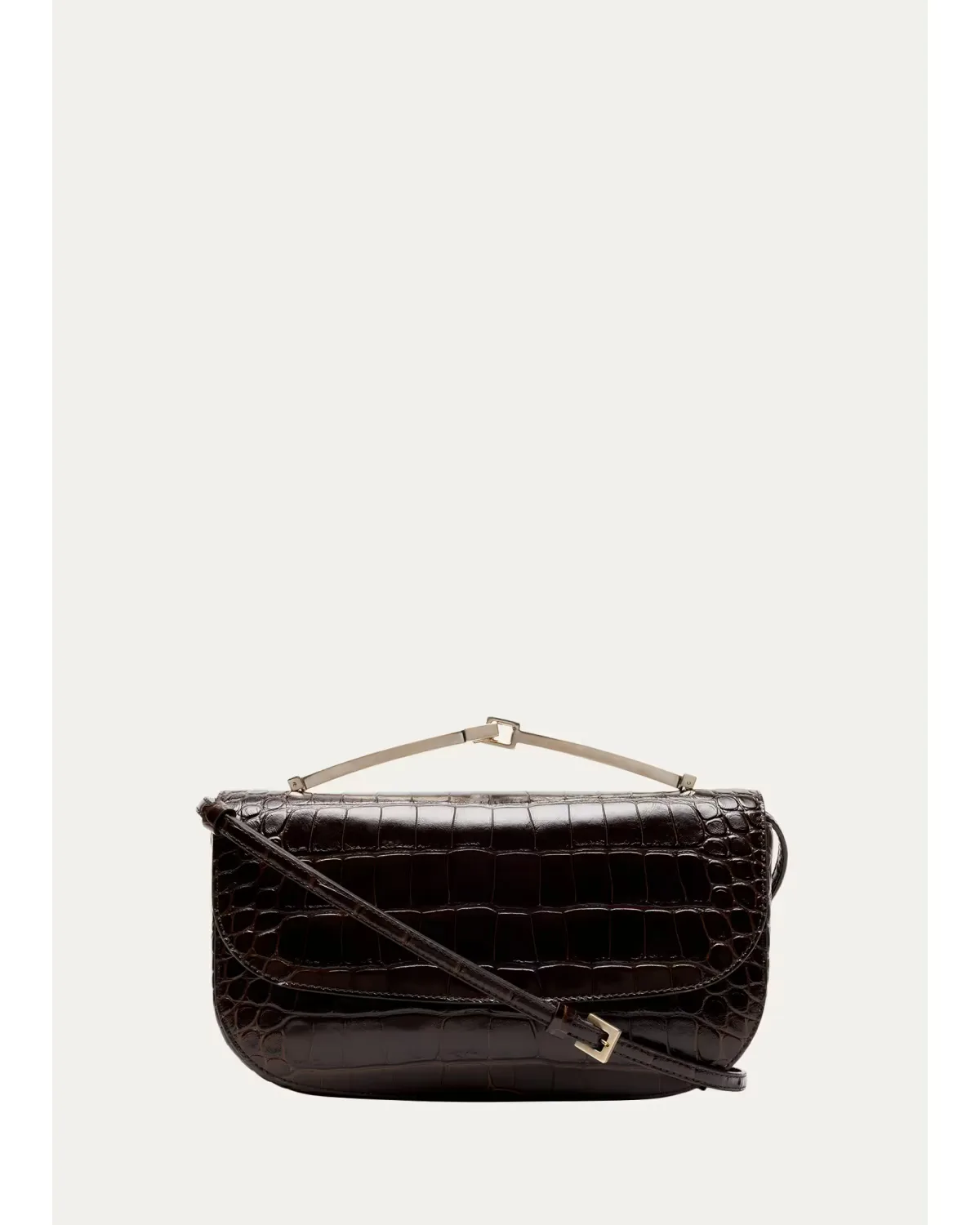 Arc Mini Croc-Embossed Leather Crossbody Bag by Tom Ford