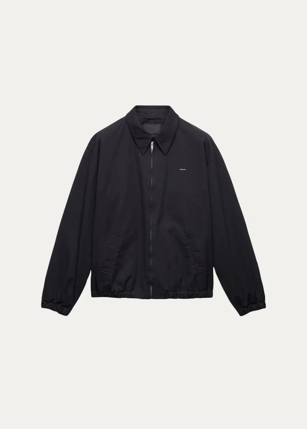 Cotton Poplin Zip-Front Jacket