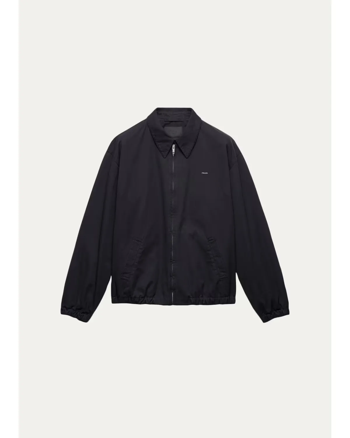 Cotton Poplin Zip-Front Jacket by Prada