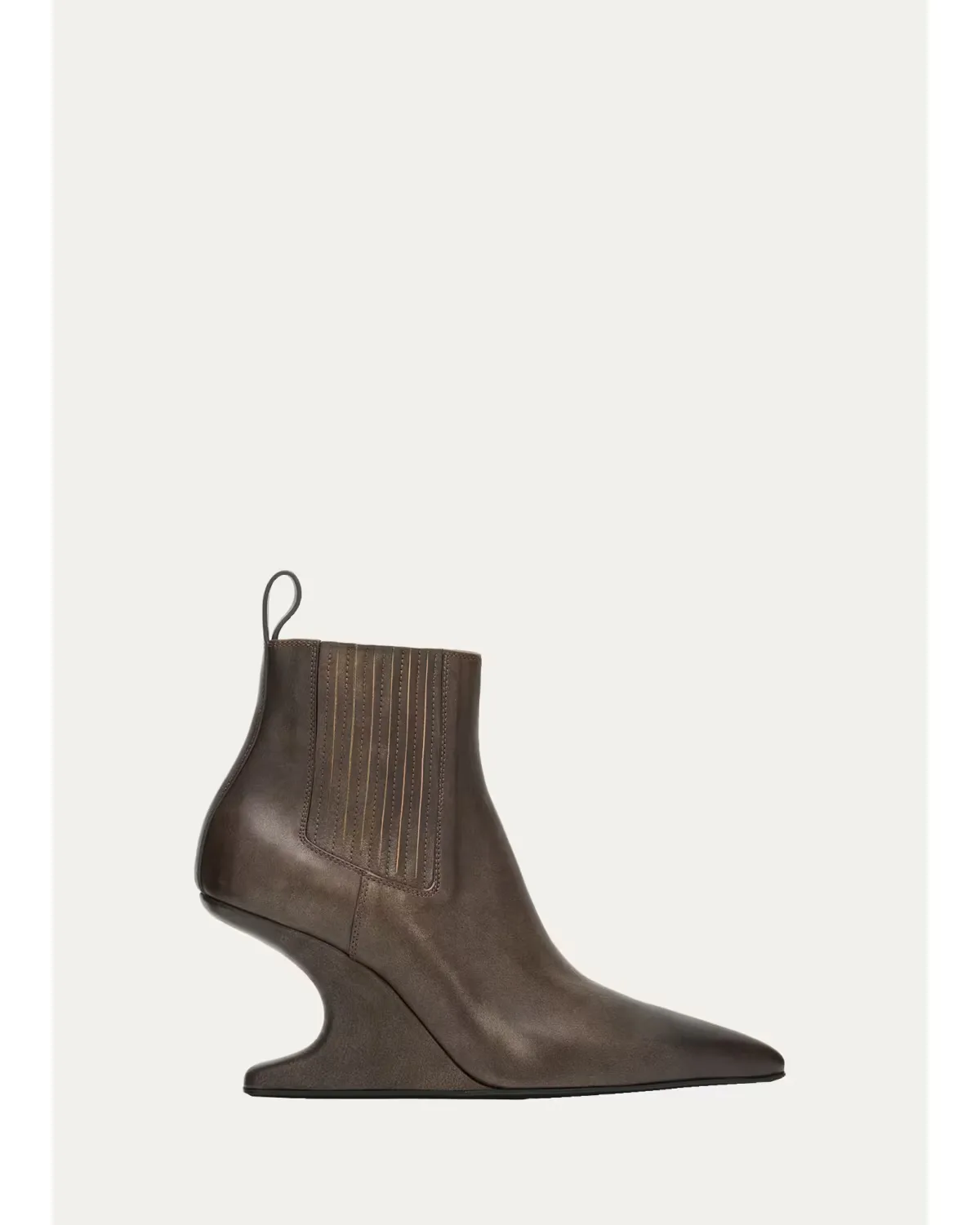 80mm Cantilever Leather Ankle Boots by Rick Owens