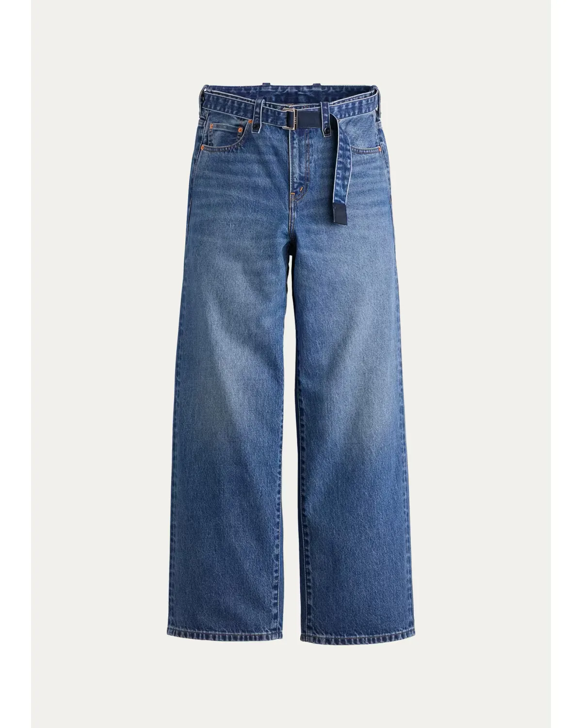 Sacai x Levis Wide-Leg Belted Jeans by Sacai