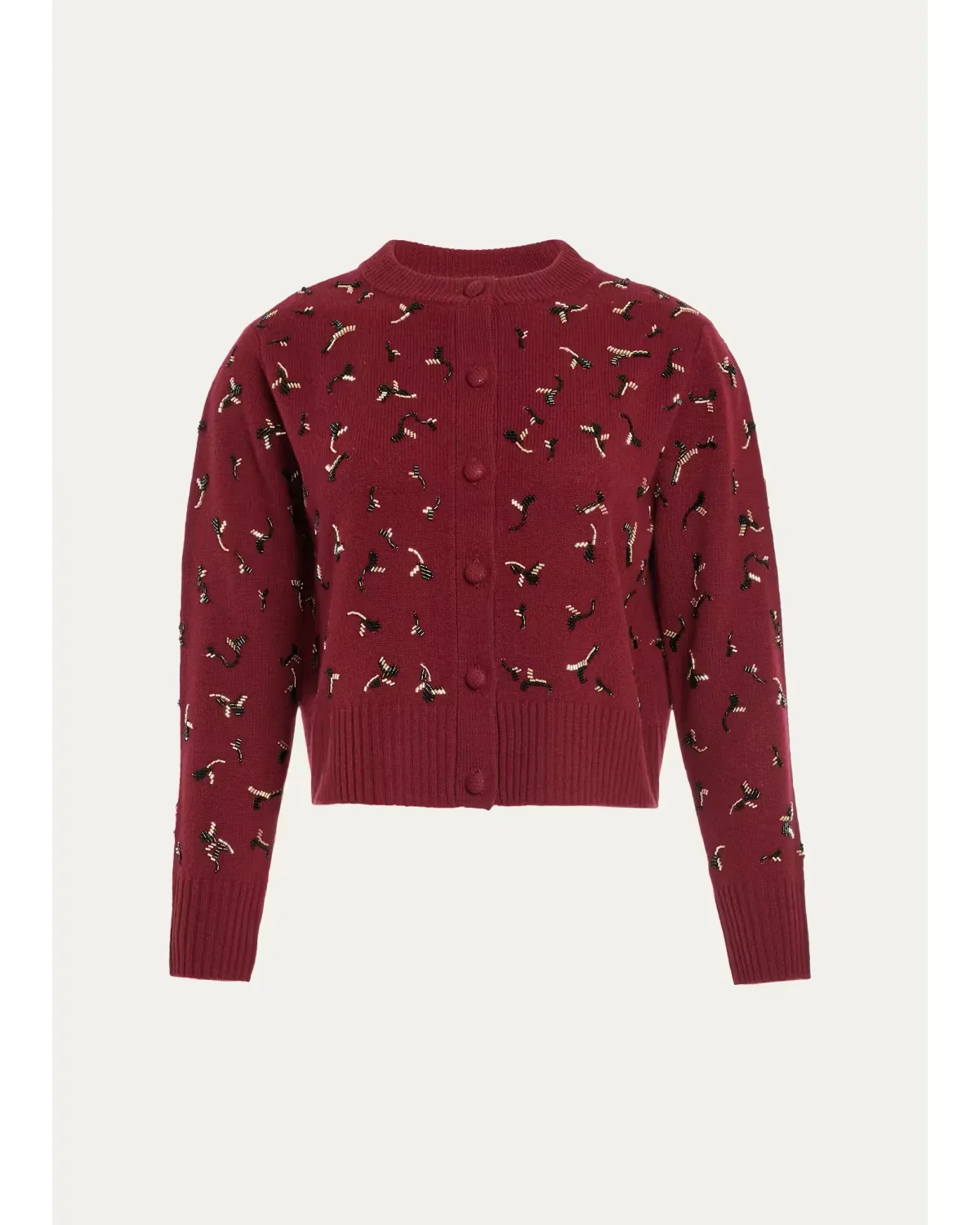 Vaughn Beaded Wool Crewneck Sweater by Altuzarra