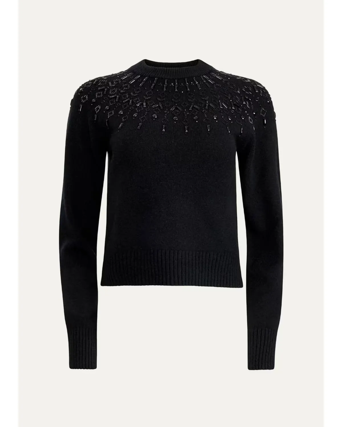 Harold Fair Isle Beaded Wool Crewneck Sweater
