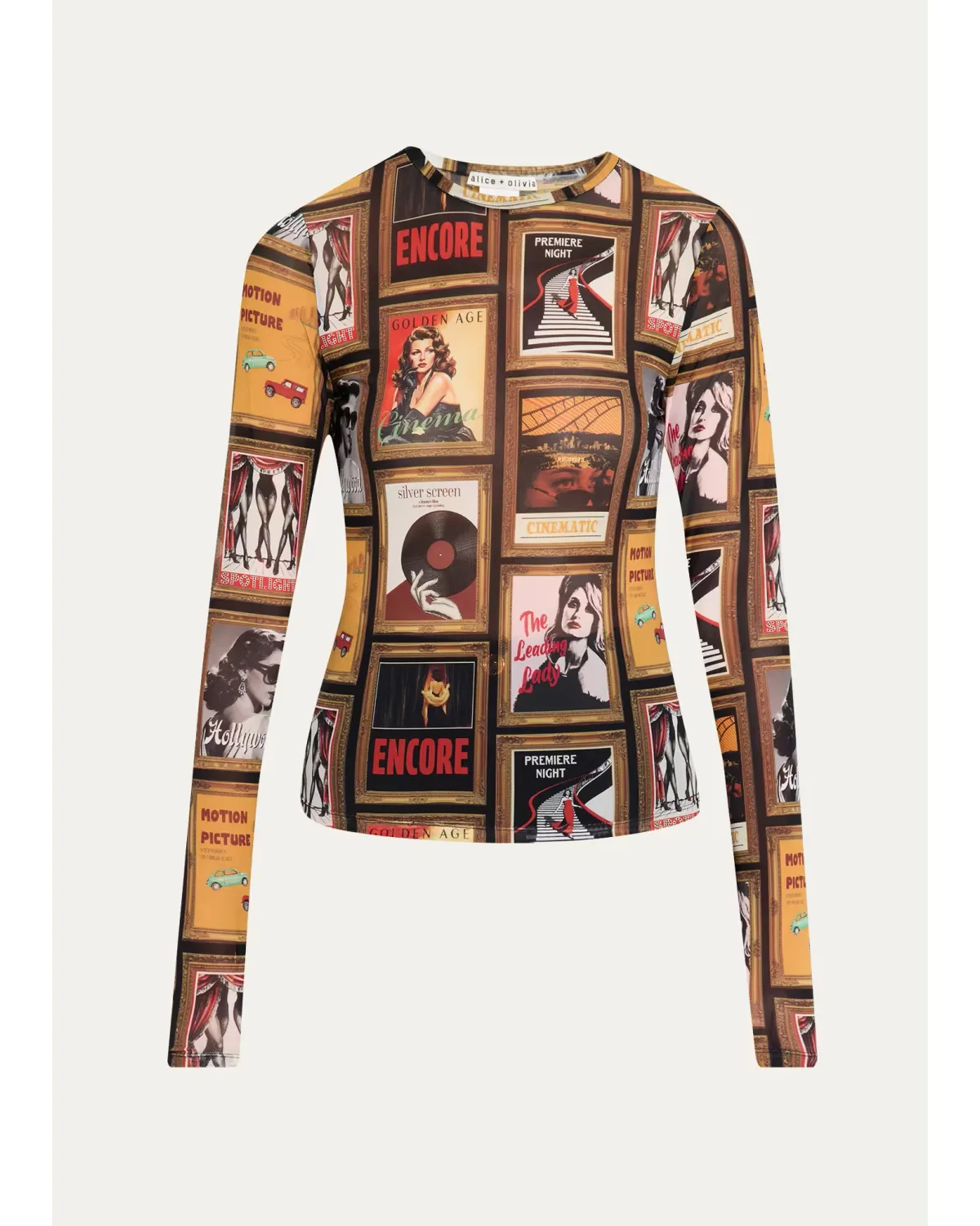 Delaina Long-Sleeve Top by Alice + Olivia