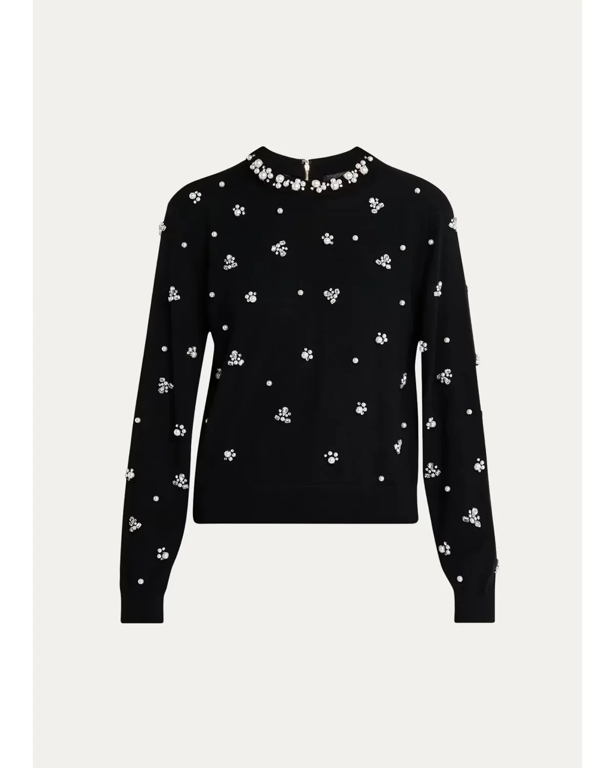 Carolee Embellished Crewneck Sweater by Alice + Olivia