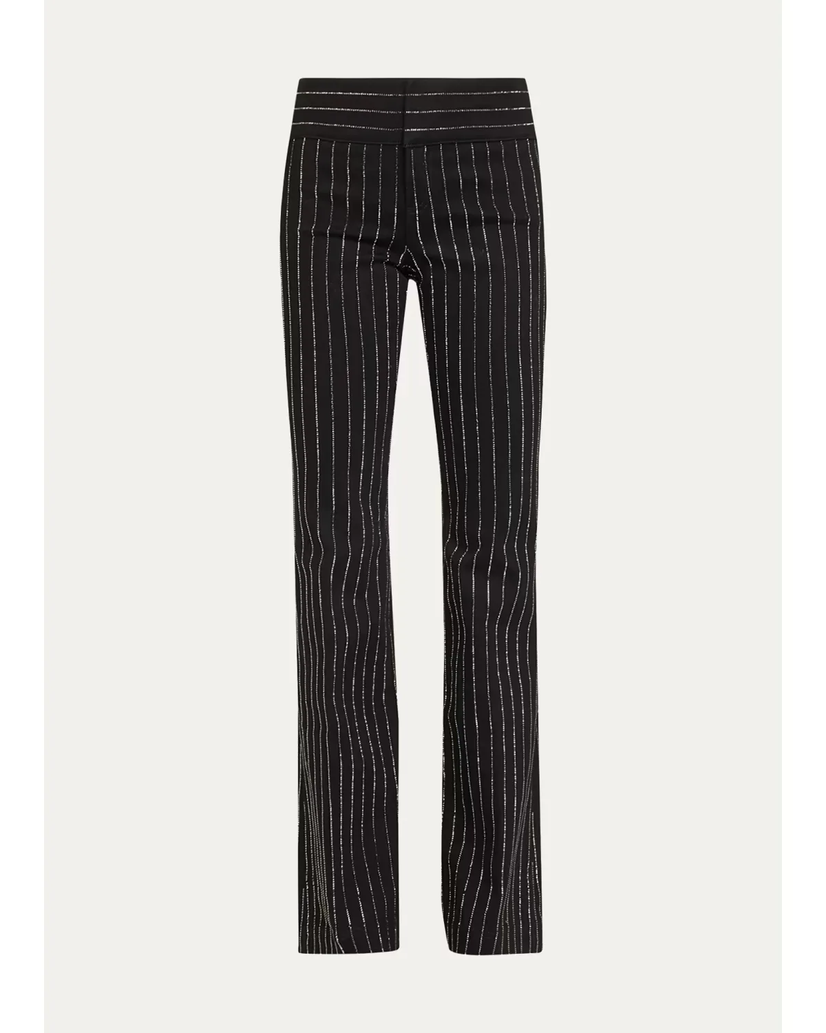 Hot Embellished Pinstripe Bootcut-Leg Jeans by Alice + Olivia
